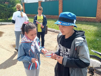 Чишминские молодогвардейцы провели раздачу триколора