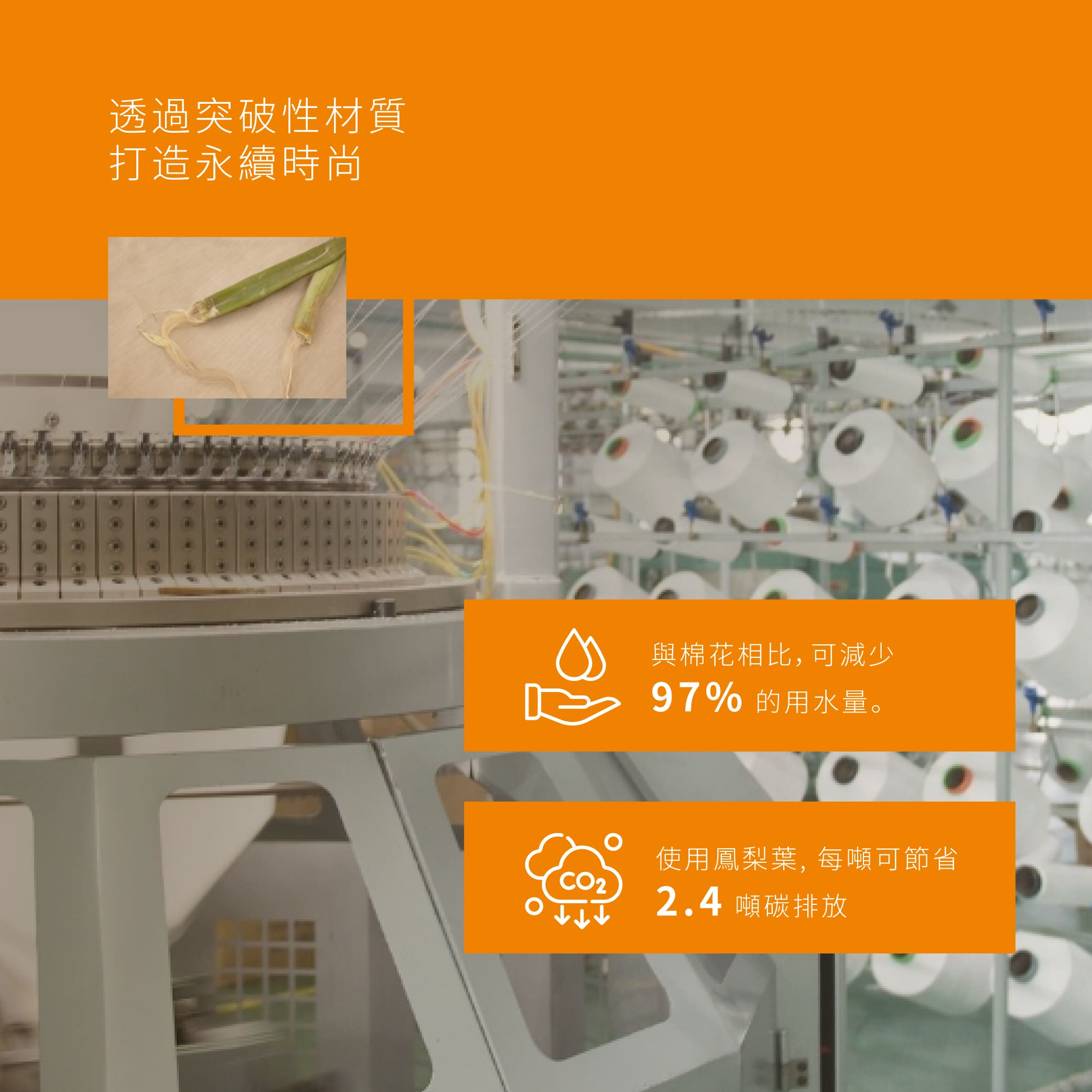鳳梨葉減碳環保數據
