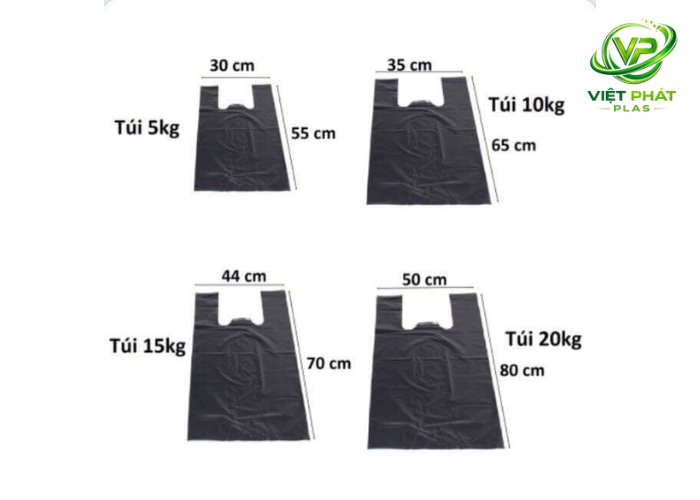 Ph&acirc;n loại t&uacute;i đựng r&aacute;c - Theo k&iacute;ch thước t&uacute;i
