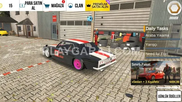 çizimli araba v12 motorlu