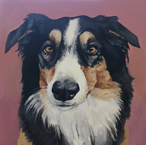 oil painting of a dog