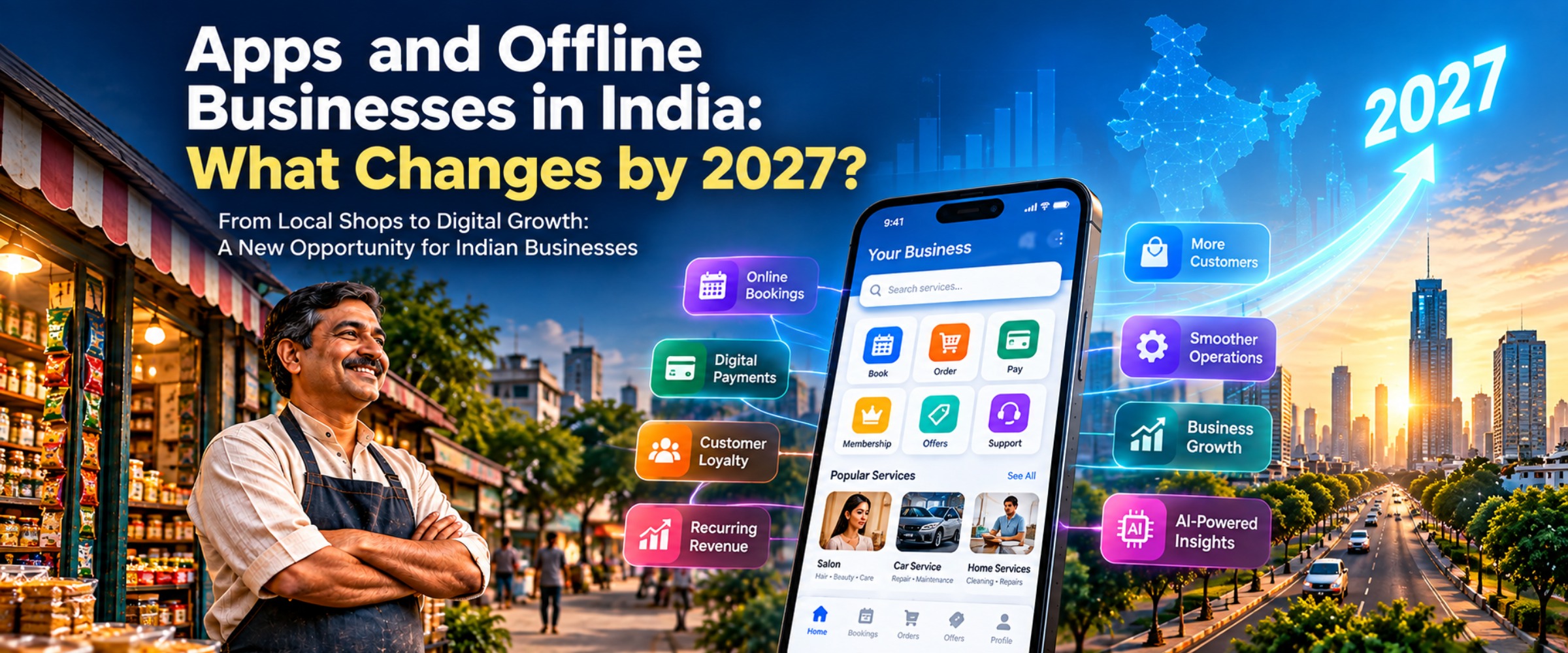 Apps and Offline Businesses in India: What Changes by 2027?