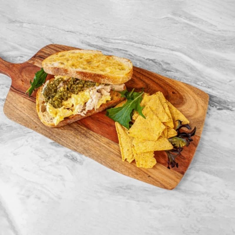 Chicken pesto toastie