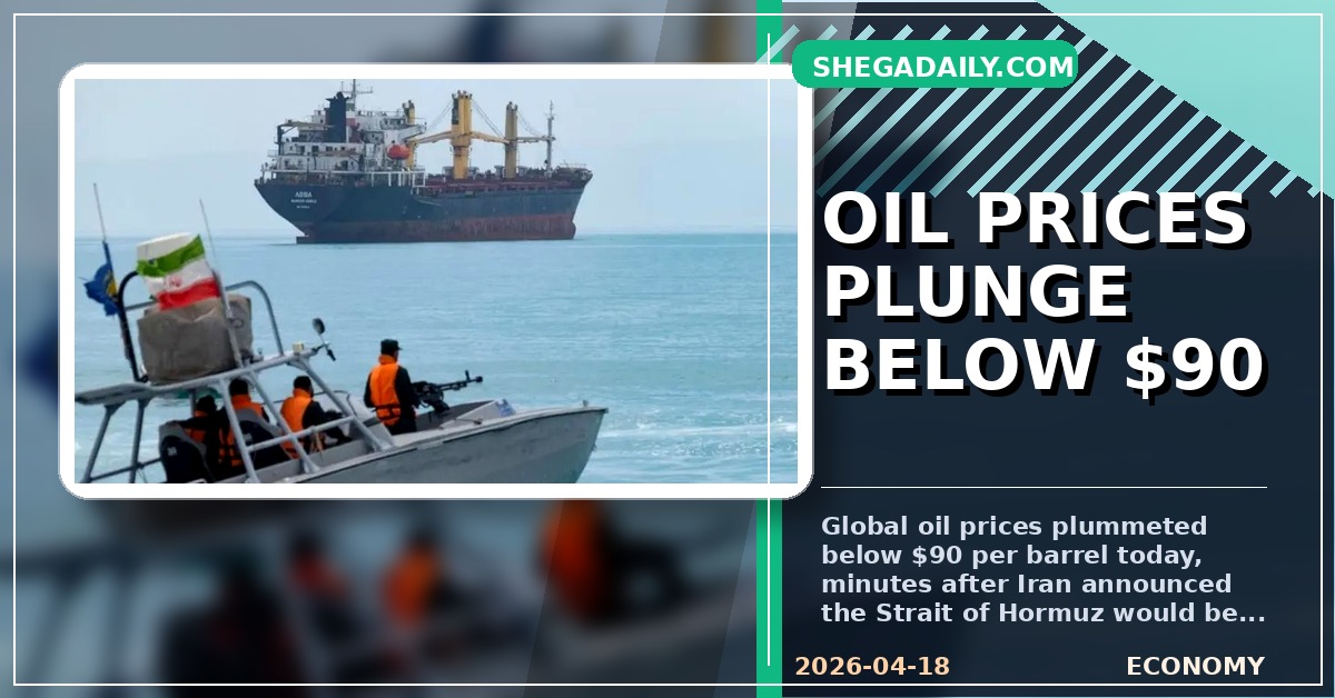 Oil Prices Plunge Below $90 After Iran Reopens Strategic Strait of Hormuz