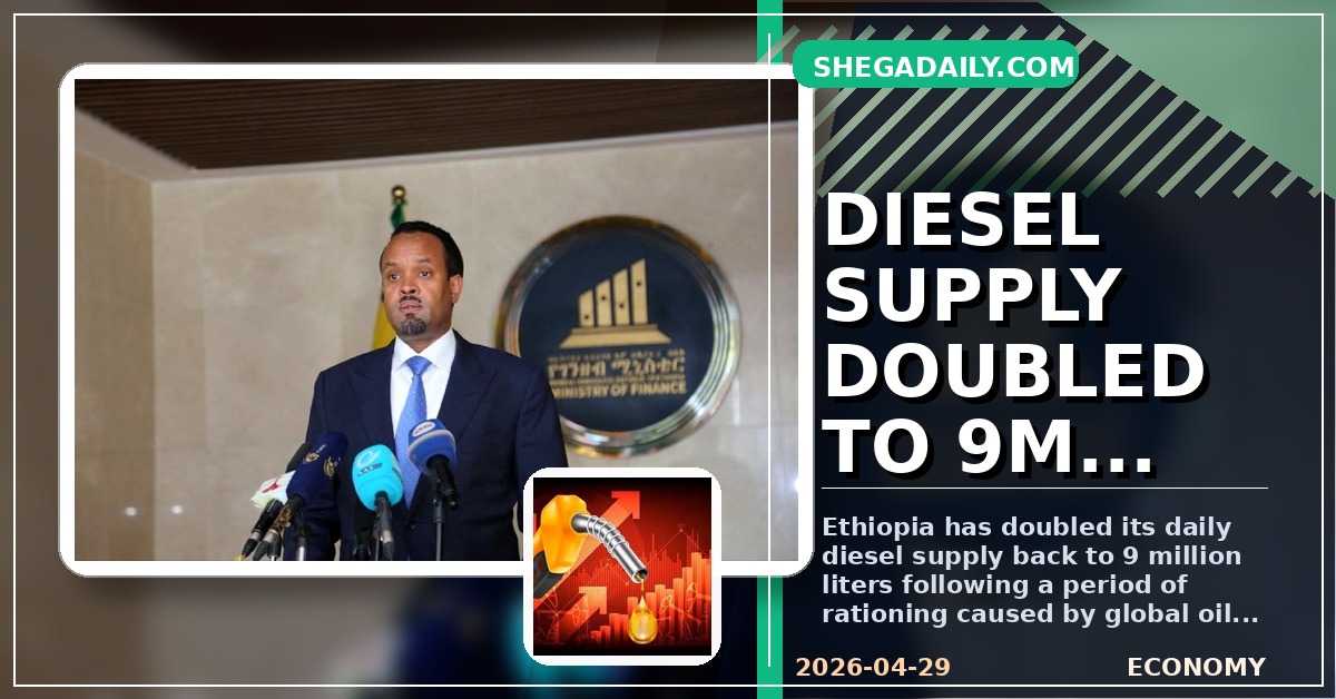 Ethiopia Restores Daily Diesel Supply to 9 Million Liters as Global Pressures Ease