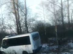 Пассажирский автобус «Тула – Алексин» съехал в кювет