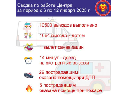 Специалисты центра медицины катастроф за неделю более 10 тысяч раз выезжали на помощь тулякам