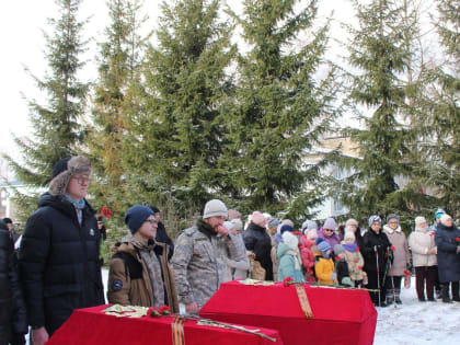 В Алексинском районе перезахоронили останки двух красноармейцев