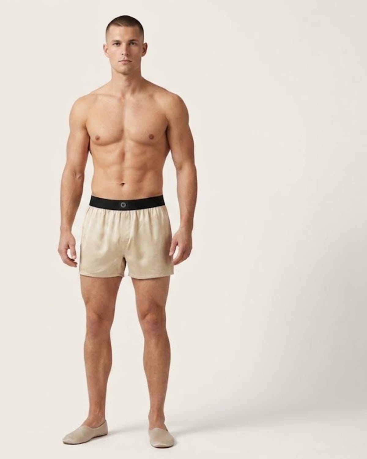 boxer short in bare champagne