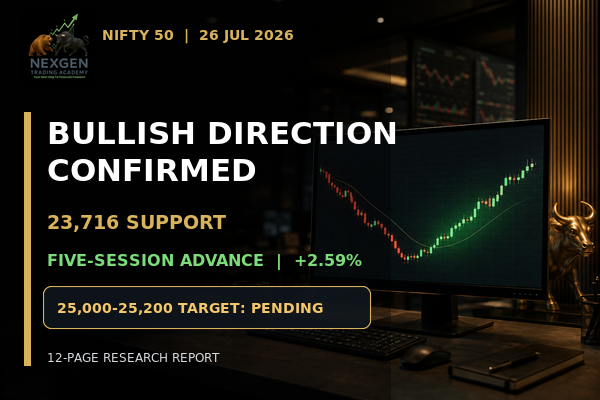 NIFTY Bullish Reversal Forecast: From 23,716 Support to a Five-Session Advance