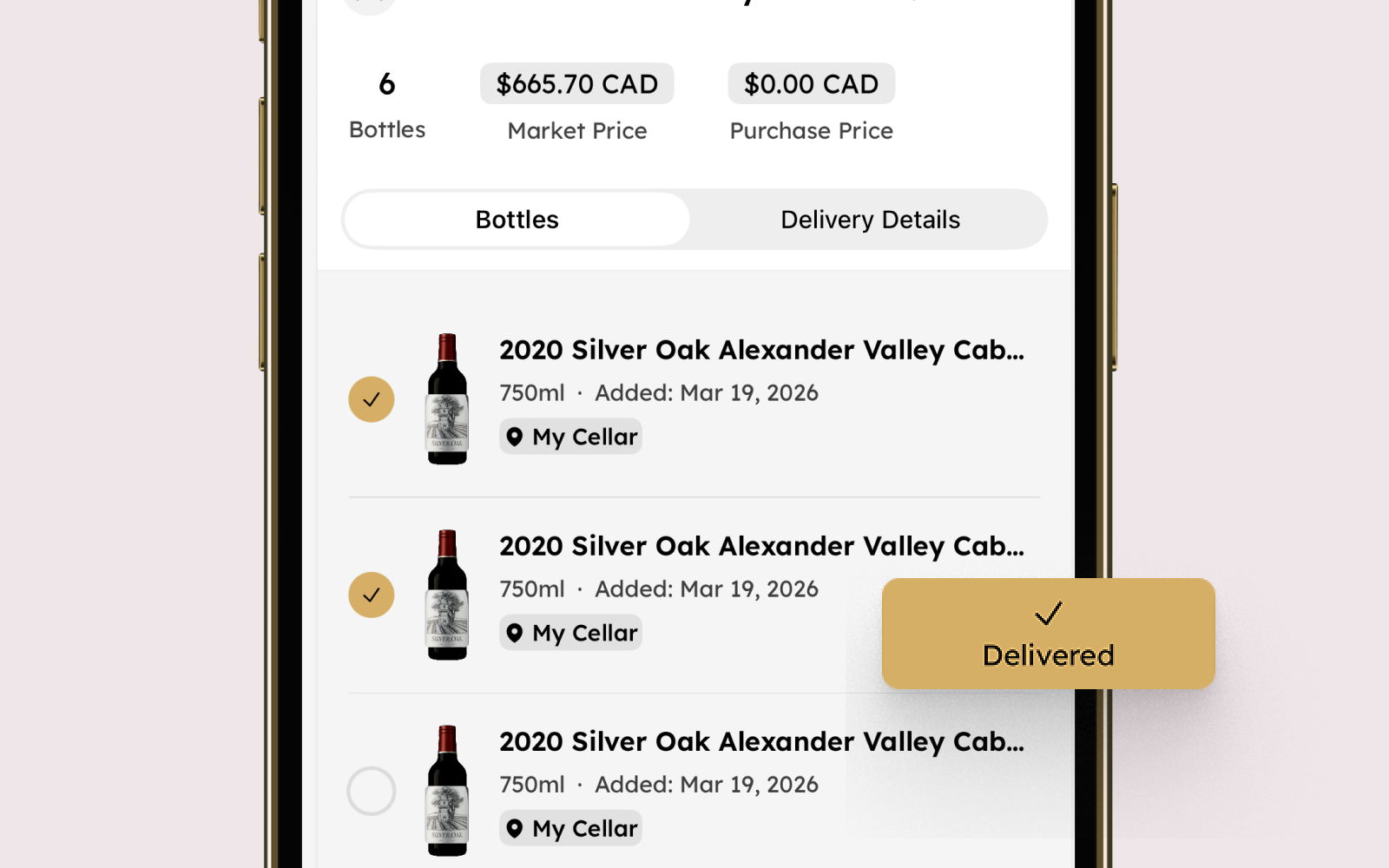 Never miss a wine delivery