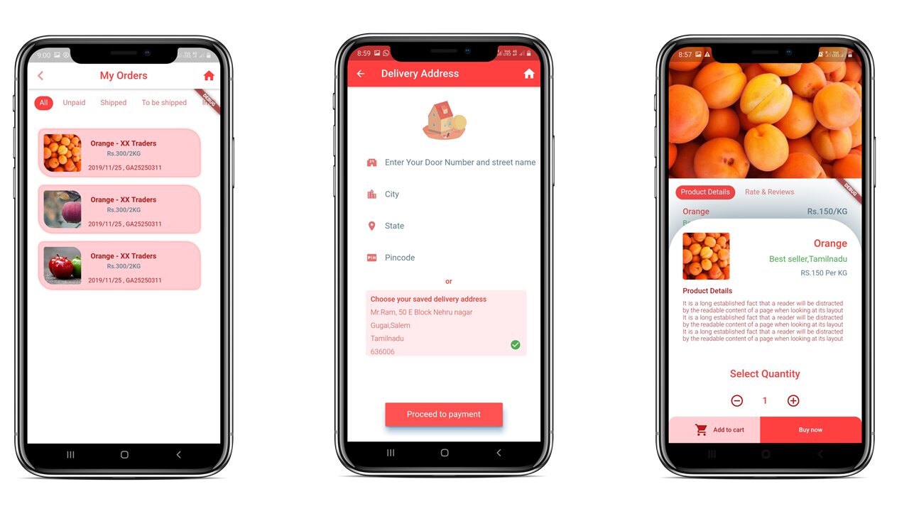 Flutter UI Kit for Ecommerce(Grocery App)