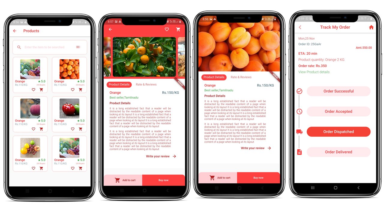 Flutter UI Kit for Ecommerce(Grocery App)