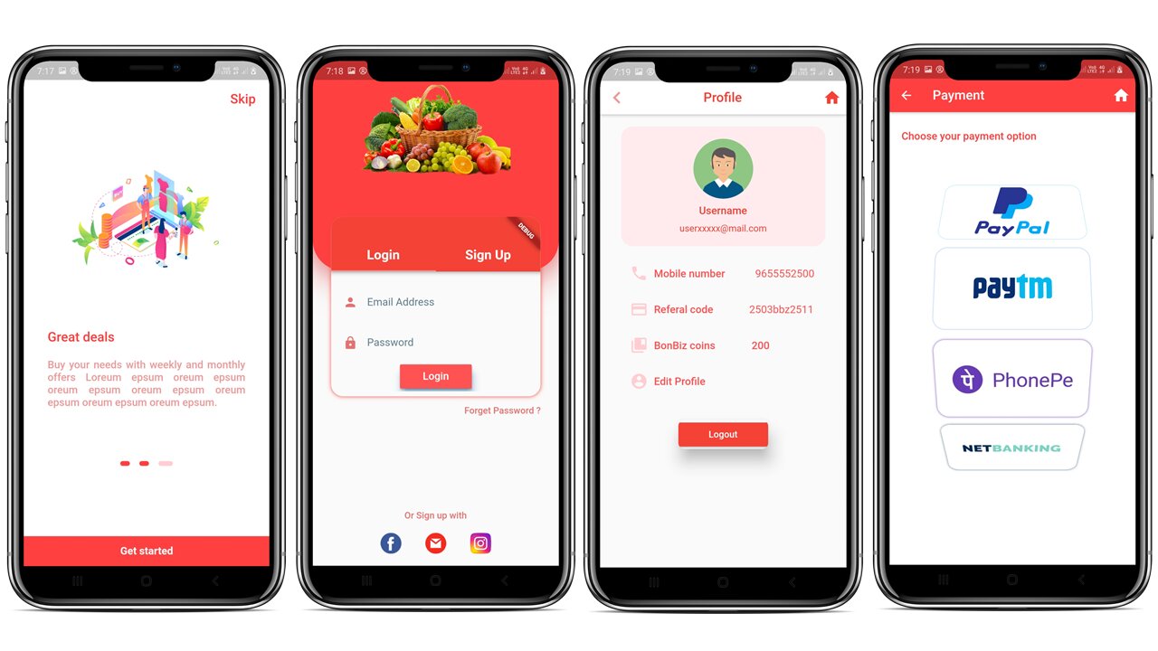 Flutter UI Kit for Ecommerce(Grocery App)