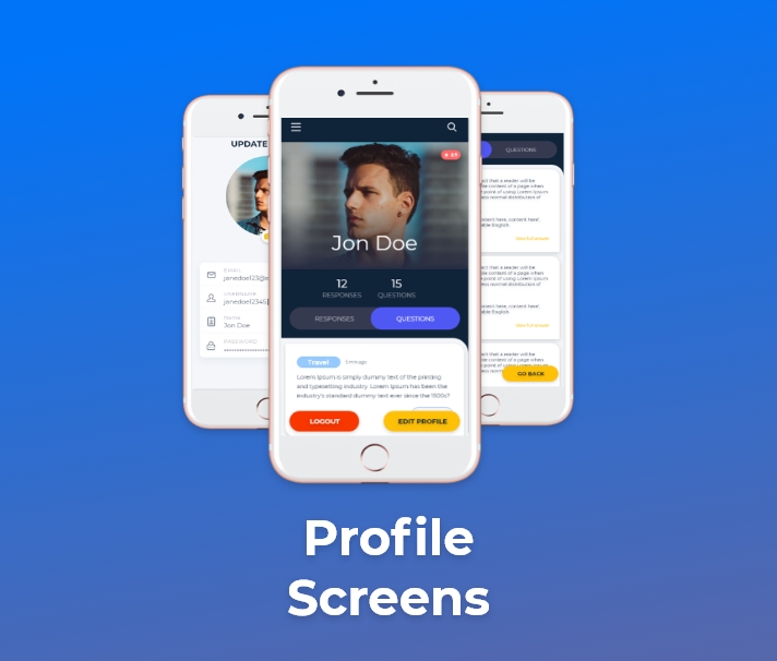 proflle screen flutter ui