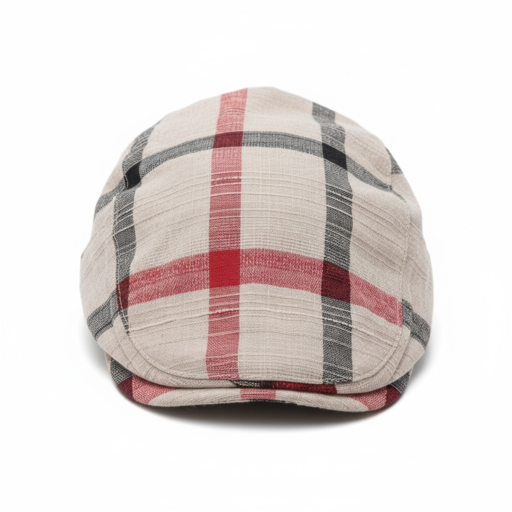 Beige Red Plaid