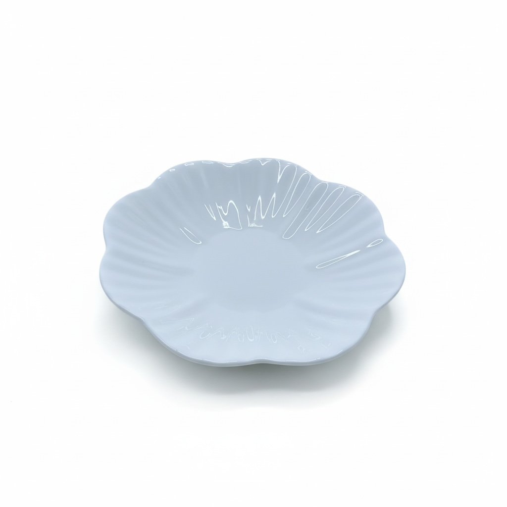 Fluted Ceramic Serving Plate