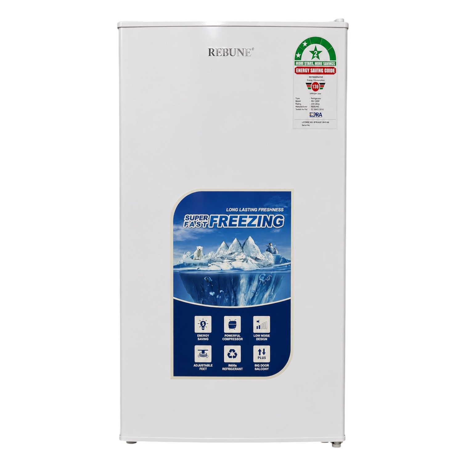 Rebune 90L Single Door Refrigerator (RE-BC-90W)
