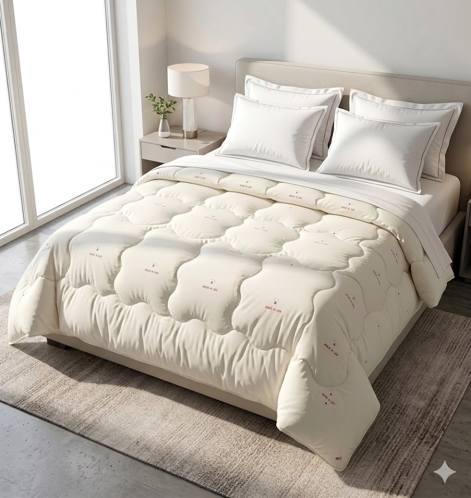 Cotton Binded Duvet Set 6x6 (1 Bedsheet + 2 Pillow Cases)