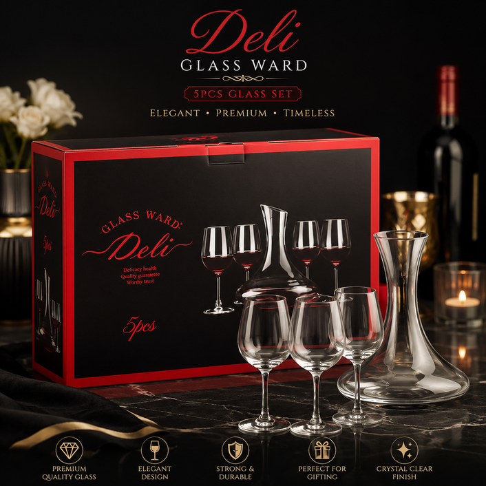 Deli 5pcs Glass Ward Set