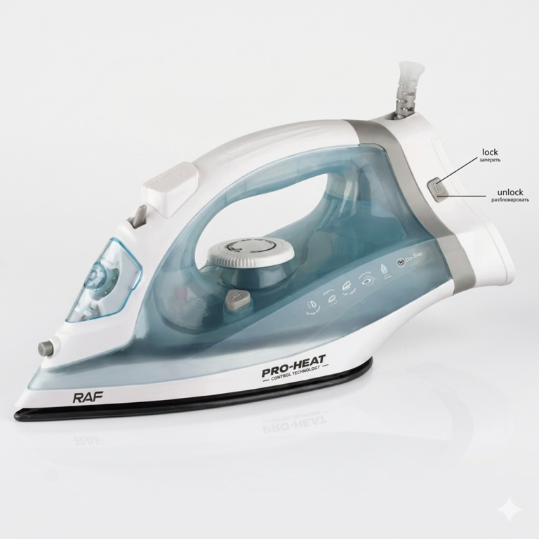 RAF 2-in-1 Cord/Cordless Steam Iron R.1211B – Dual Mode Ceramic Iron