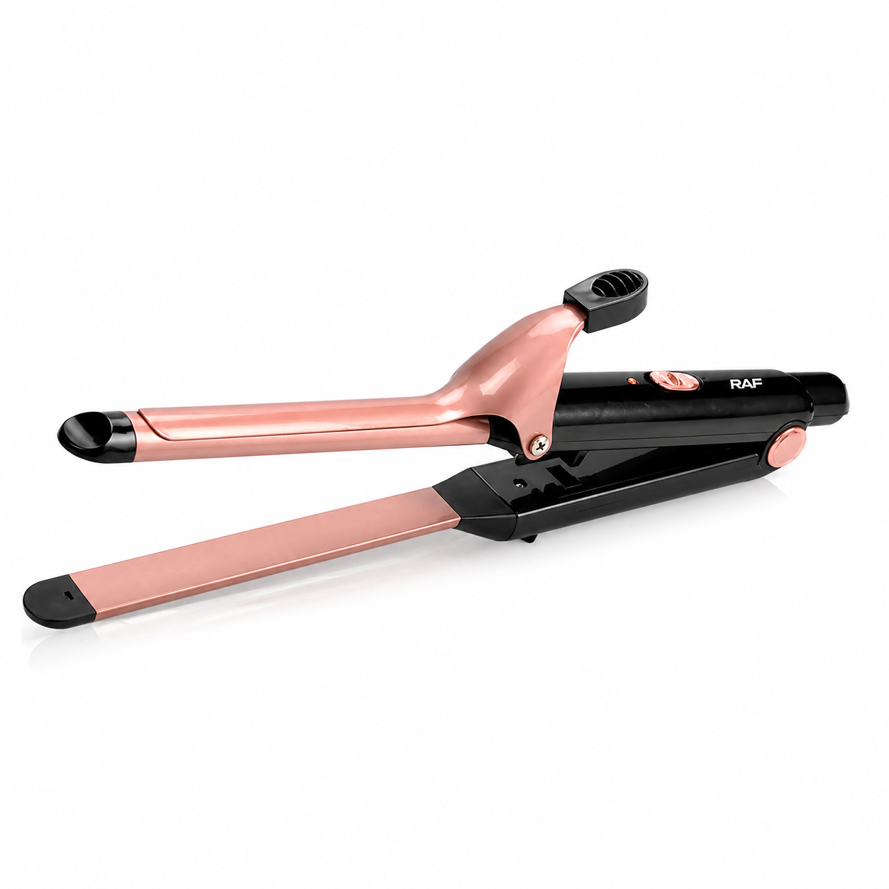 RAF R-603 Hair Straightener (Rose Gold & Black Styling Iron)