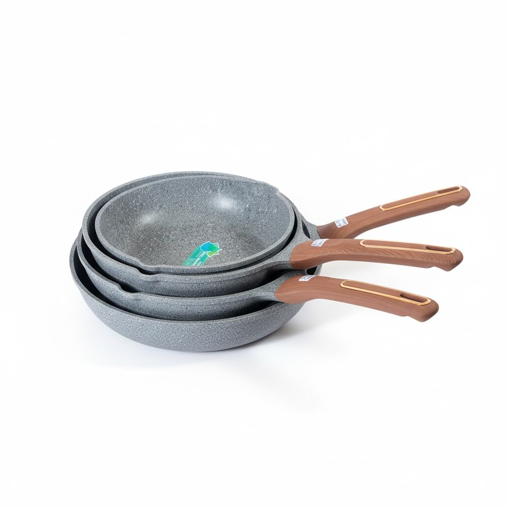 Donnor 3-Piece Granite Non-Stick Pan Set (BL-JP7J 3WM)