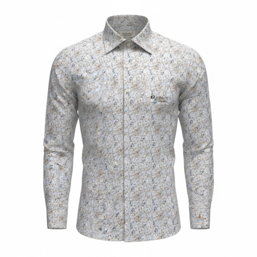 OFFICIAL SHIRT – TURKEY EDITION (Beige Patterned) Manschett By Quesste ( 7026-06)