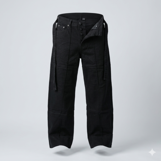 8018 High Waist Straight Leg Utility Denim Jeans