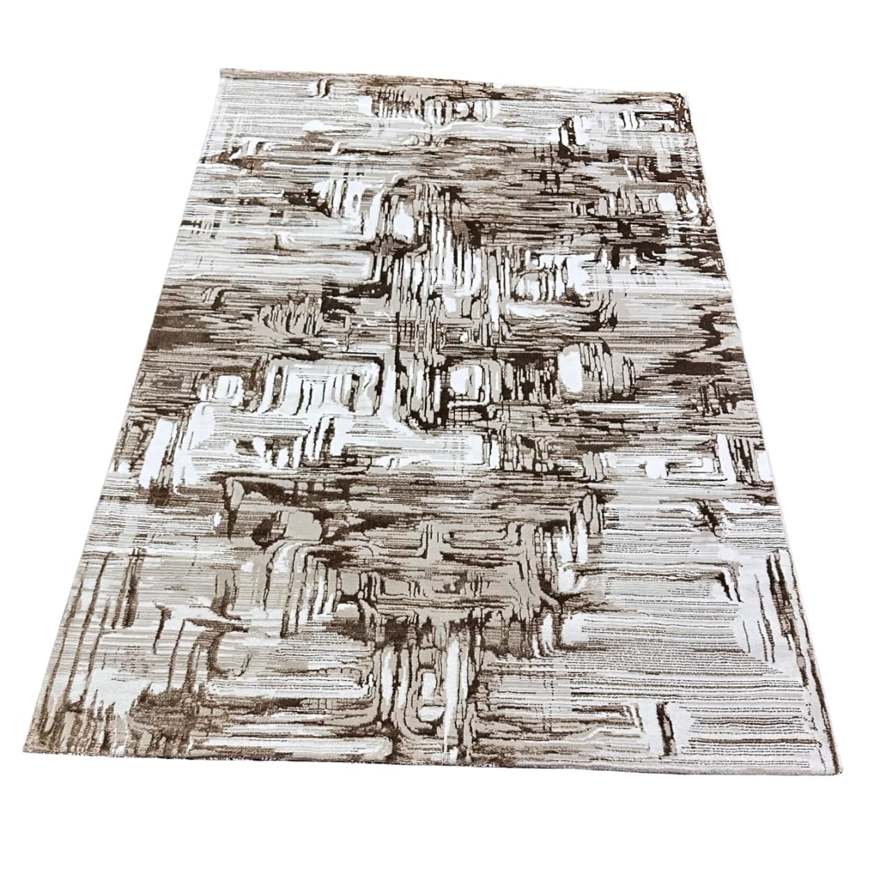 5×8 Turkey Carpet – Abstract Maze Pattern
