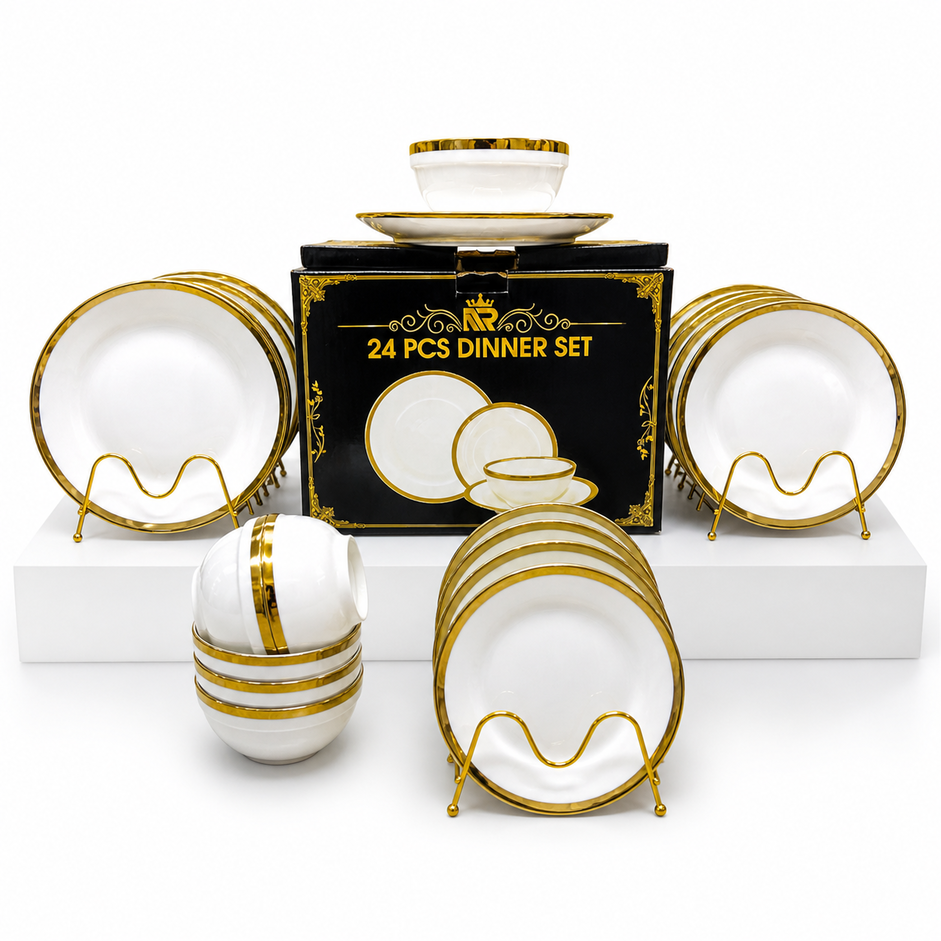 Gold Dinner Set 24 PCS