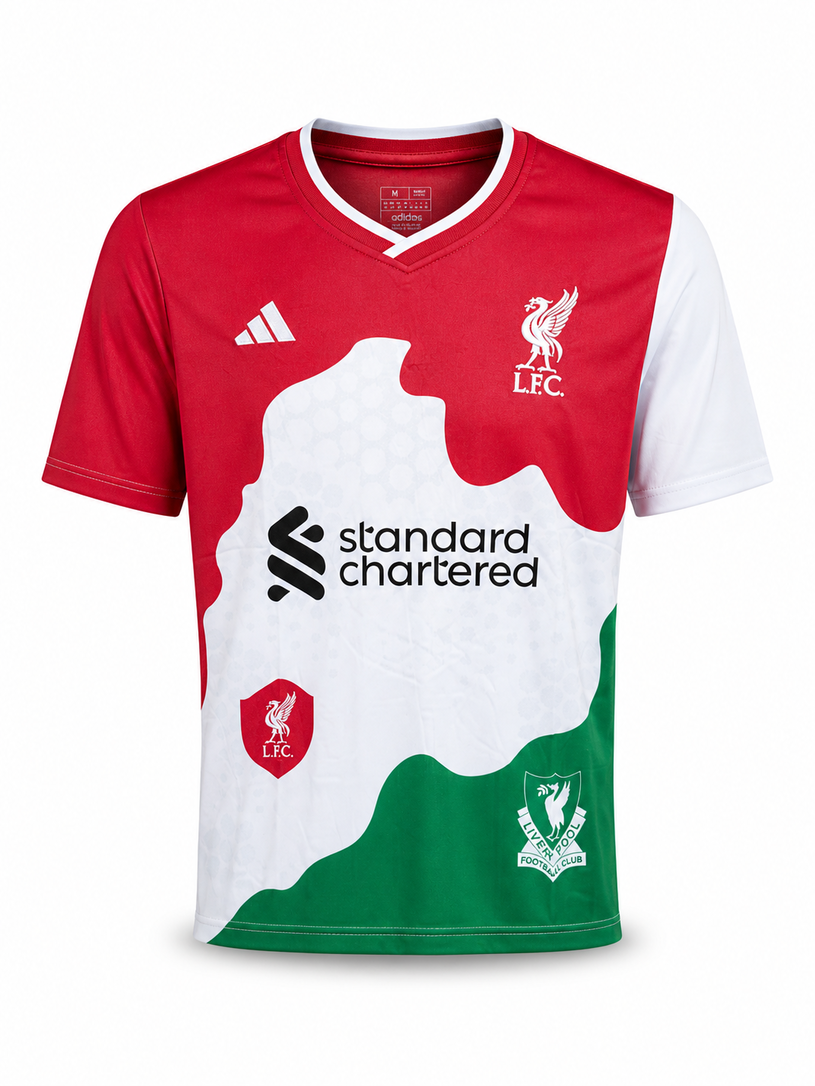 Liverpool Jersey Red, White & Green Edition