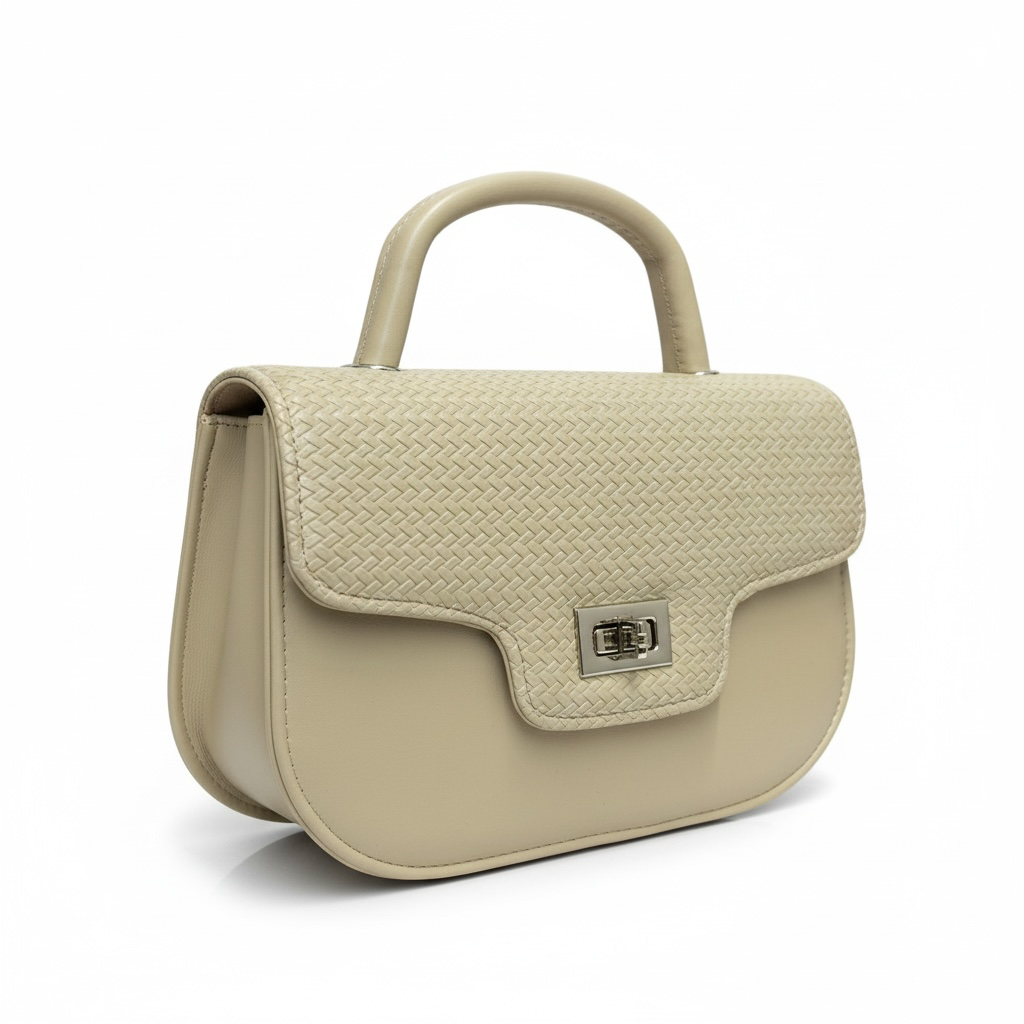 Elegant Woven-Textured Ladies Handbag