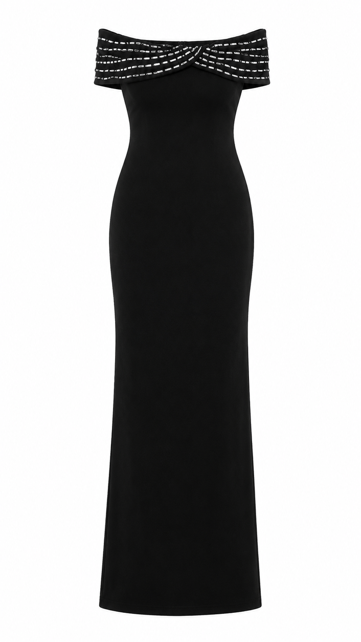 Ella 664 Limited Edition Off Shoulder Embellished Dress