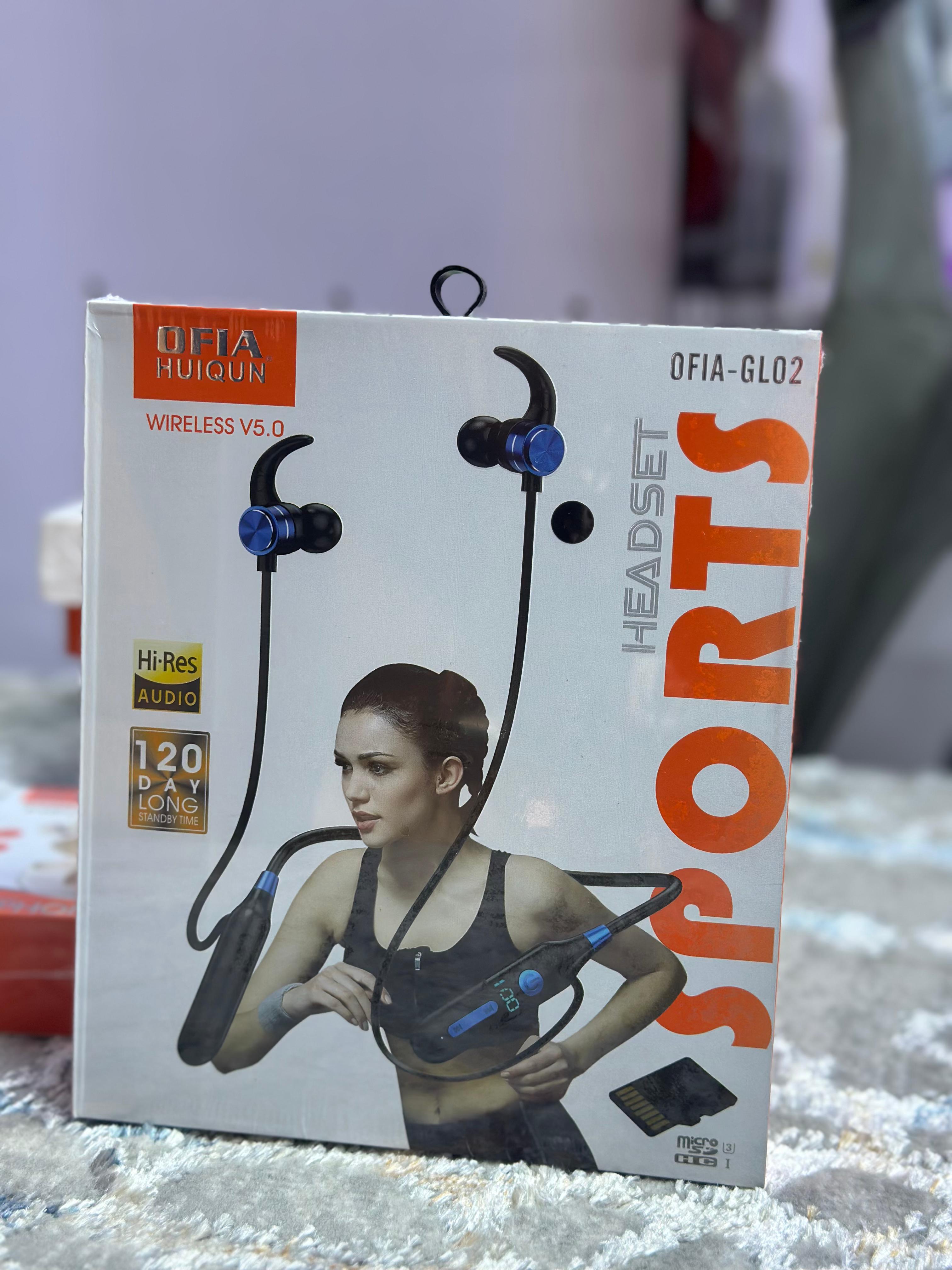 OFIA HUIQUN GL02 Sports Wireless Earphones – Bluetooth Hi-Res Audio Headset