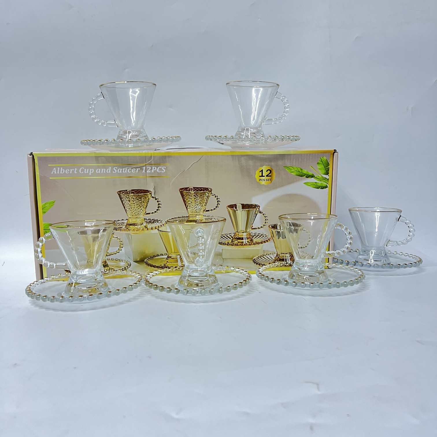 Albert Cup and Saucer 12-Piece Set  (Q6921-6J)
