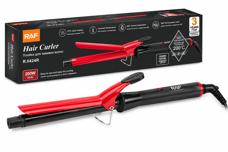 RAF Hair Curler R.0424R (Professional Styling Edition)
