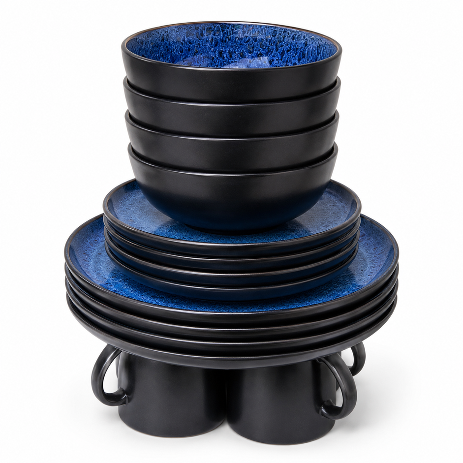 Reactive Glaze Dinner Set - 1420 Stoneware Color Life (16PCS)