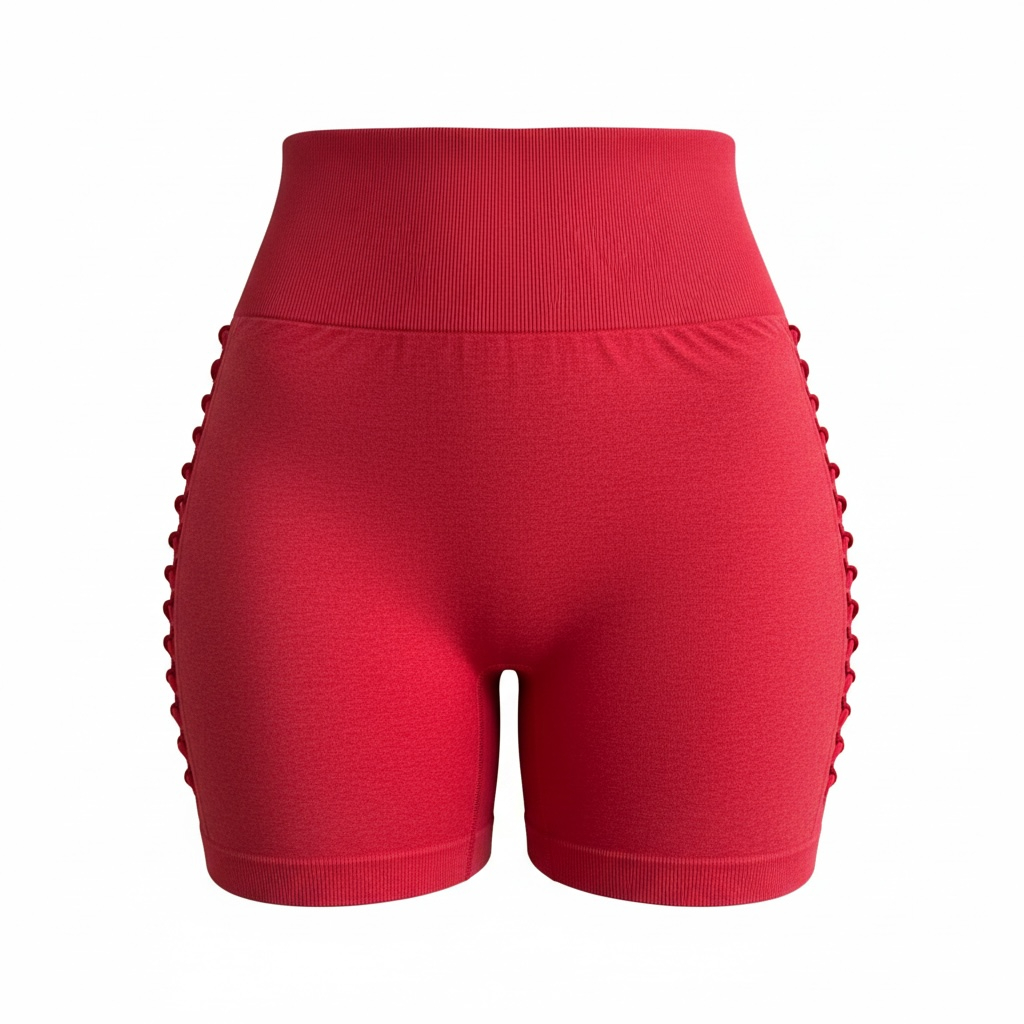 Women’s Red Seamless Gym Shorts
