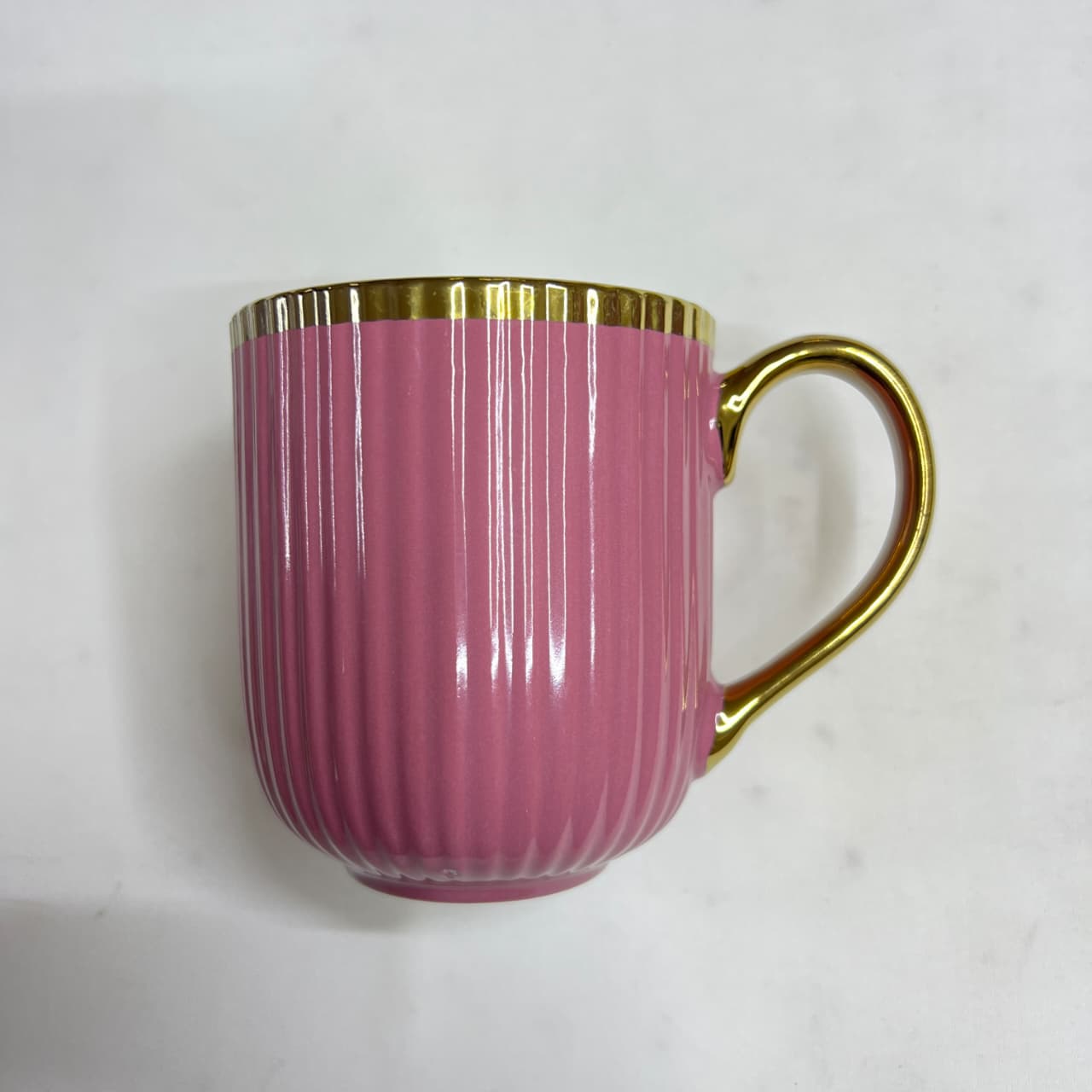 Sunda Ribbed Pink Mug-(2247)