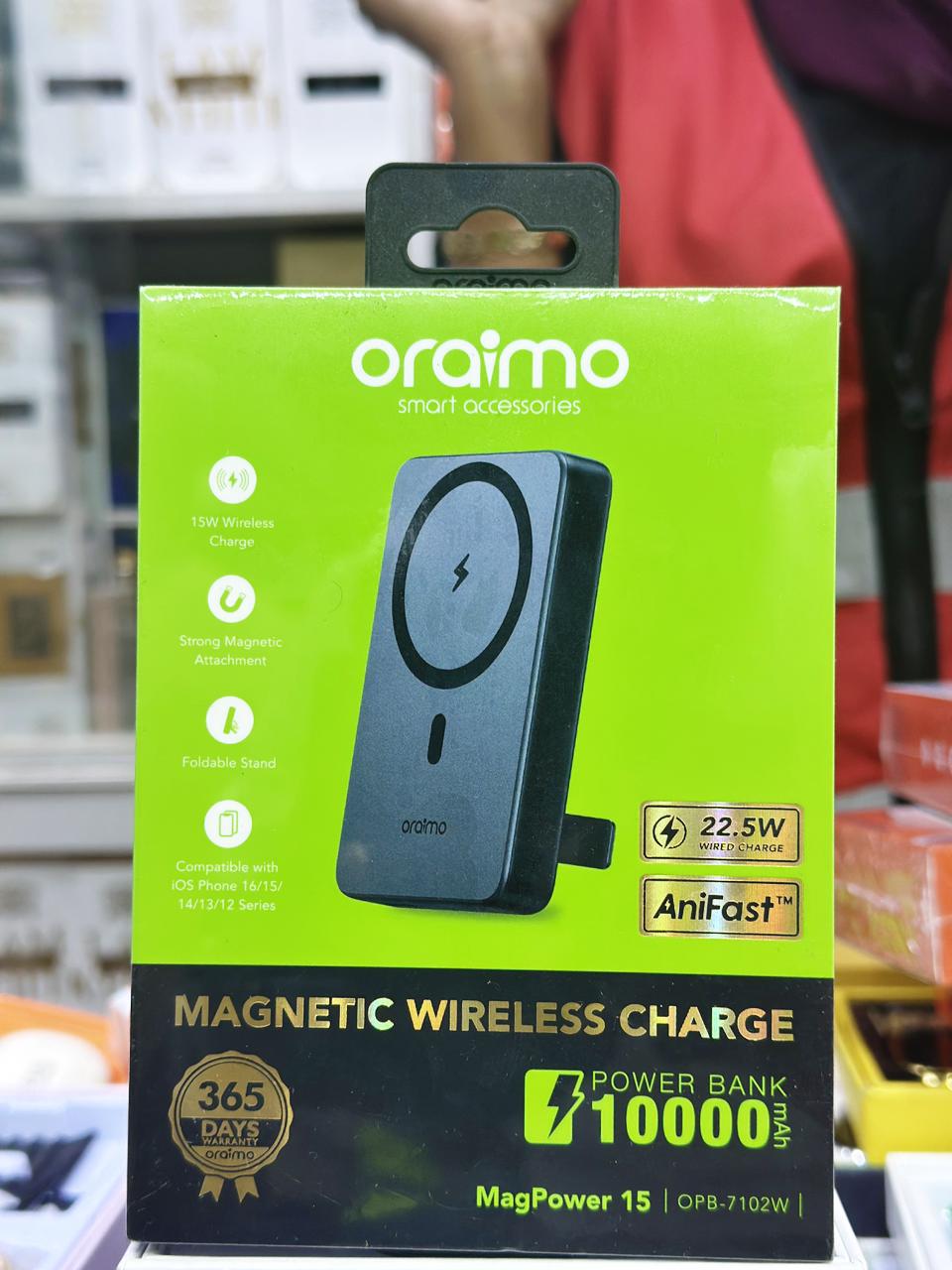 Oraimo MagPower 15 Magnetic Wireless Power Bank (10000mAh)
