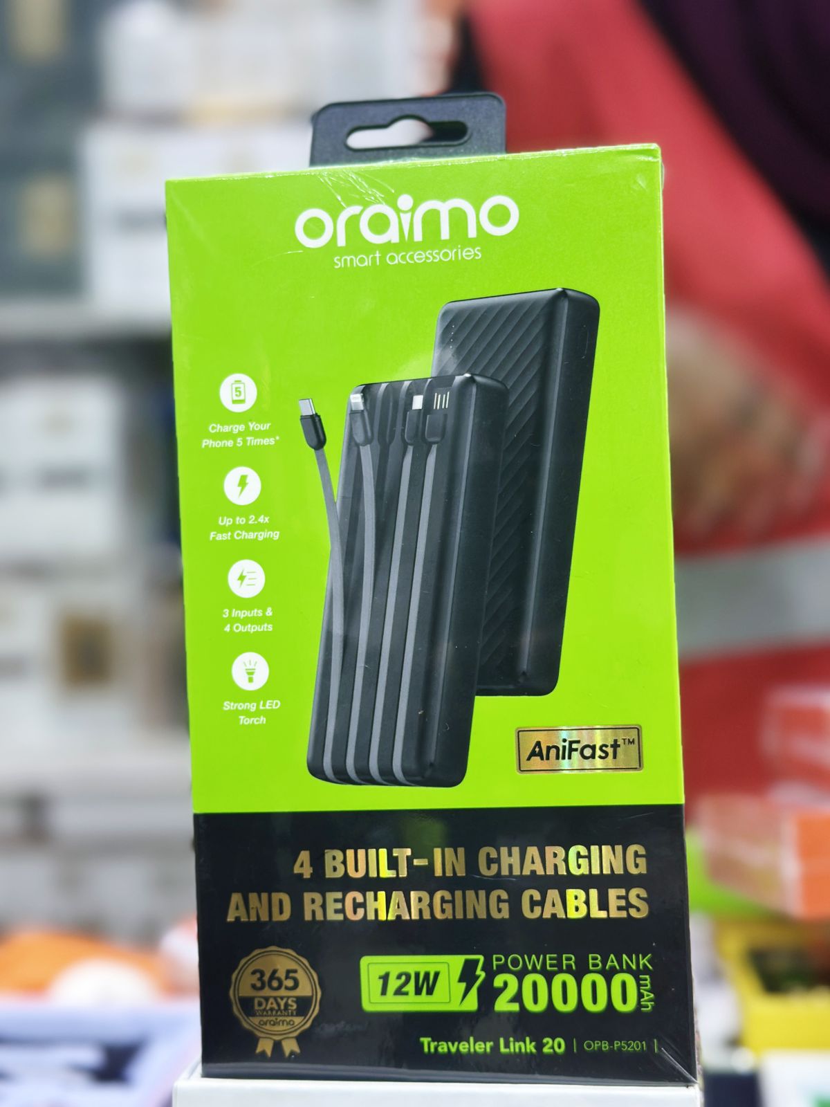 Oraimo Traveler Link 20 Power Bank (20000mAh, 12W)