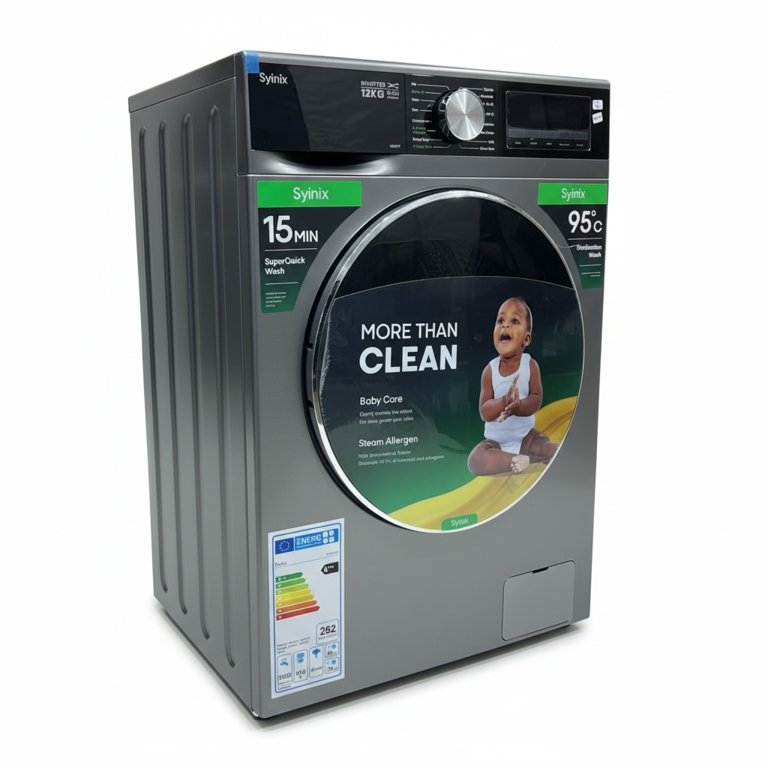 Syinix 12KG Front Load Wash & Spin Washing Machine- V12WFT