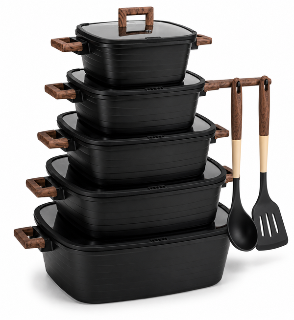 Crest Non-Stick Cookware Set - 15 PCS
