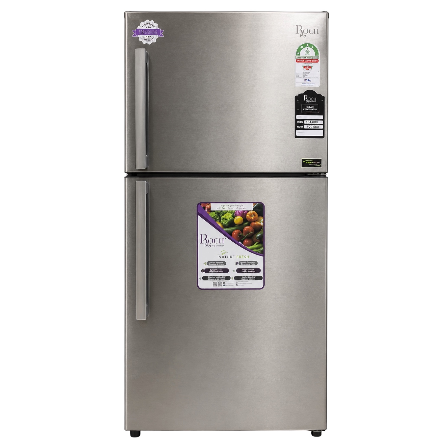 Roch 500L Refrigerator-(RFR-580-DT-I)