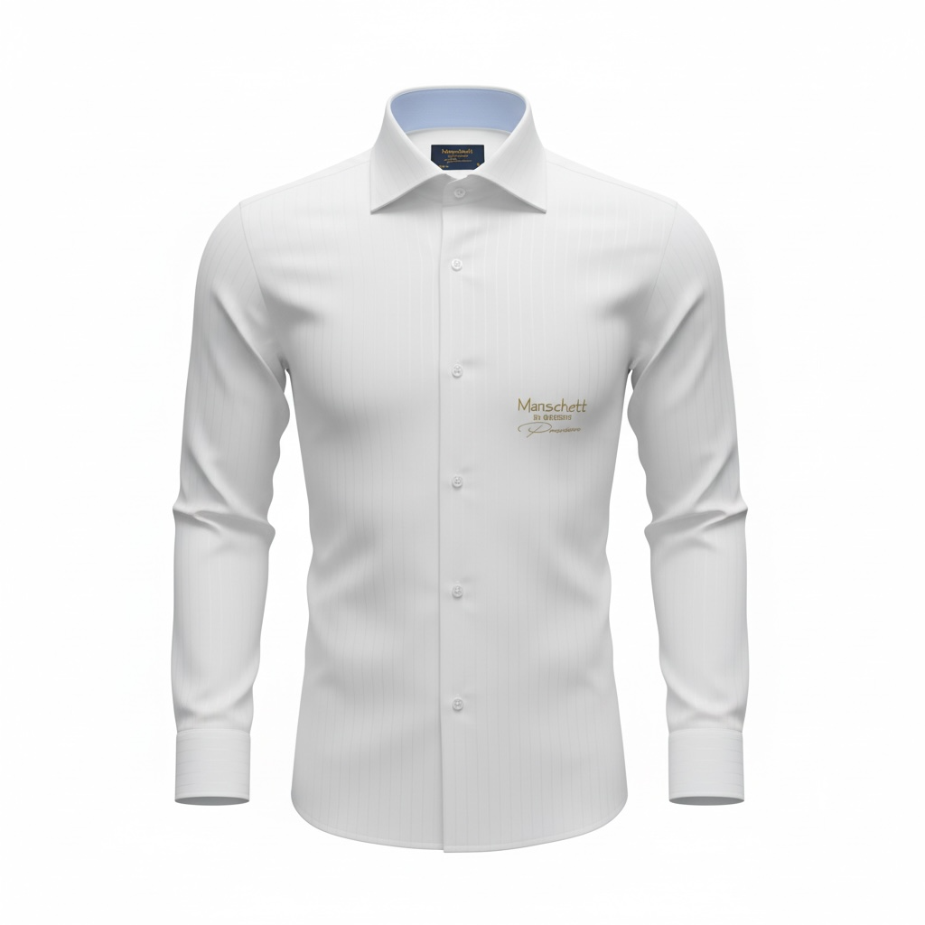 Men’s Slim Fit Stripe Shirt – White (6176-07)
