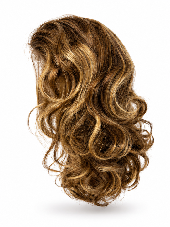Brown Blonde Highlight Curly Lace Front Wig