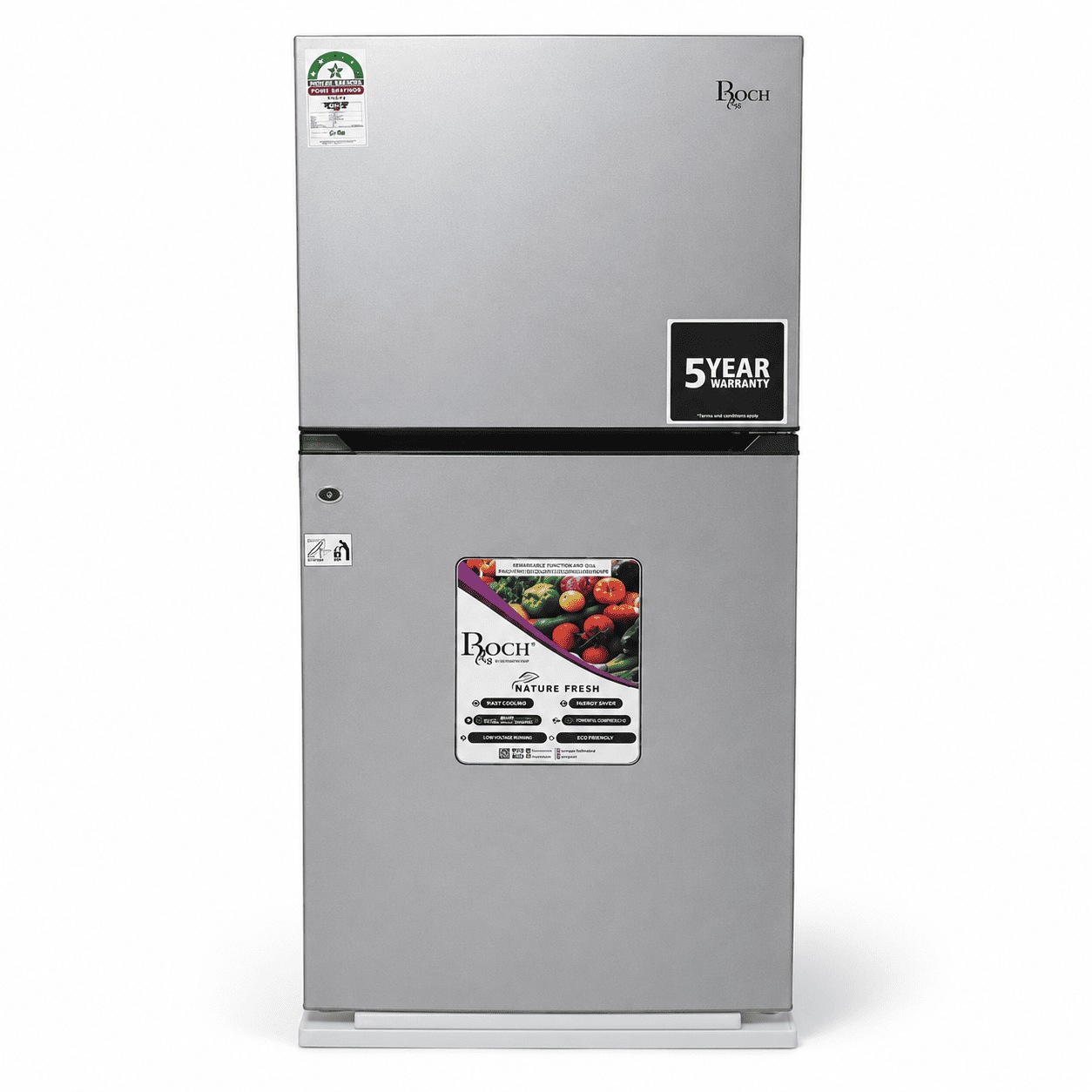 ROCH 306L Double Door Refrigerator (RFR-380DT-B)