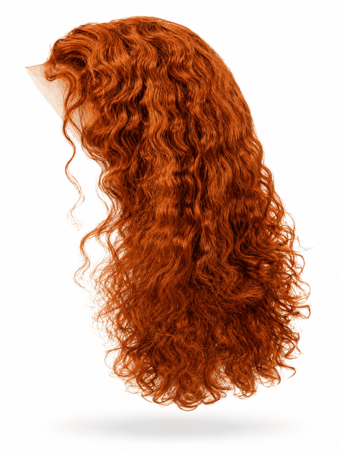Long Curly Ginger Orange Lace Front Wig