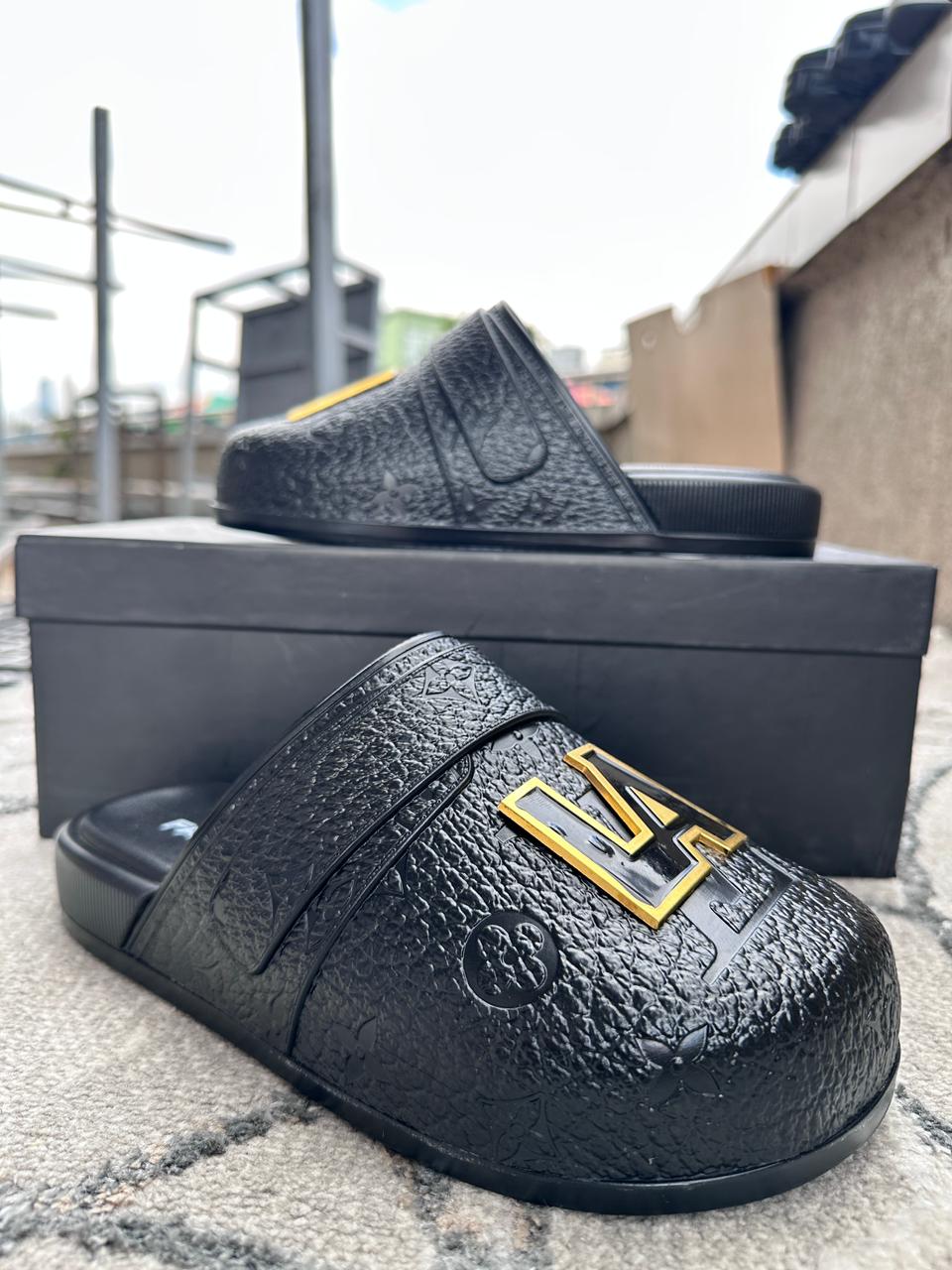 AMG Mules (Luxury Black Slip-On Casual Shoes)